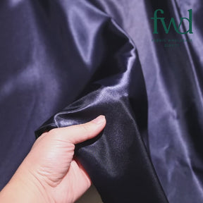 Polyester Charmeuse Satin (58/60 Inch) Fabric Navy Blue Video|SV571252