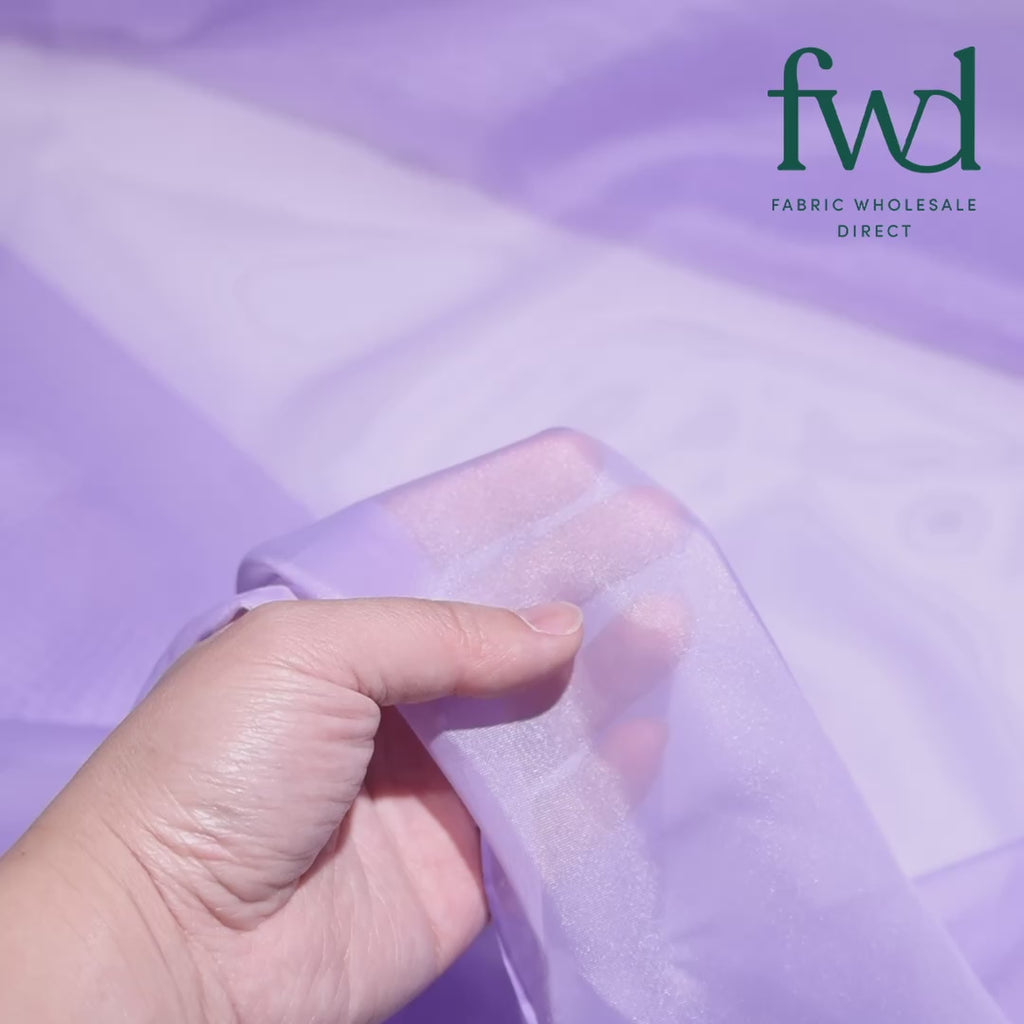 Sheer Voile (118 Inch) Fabric Lavender Video|SV570957