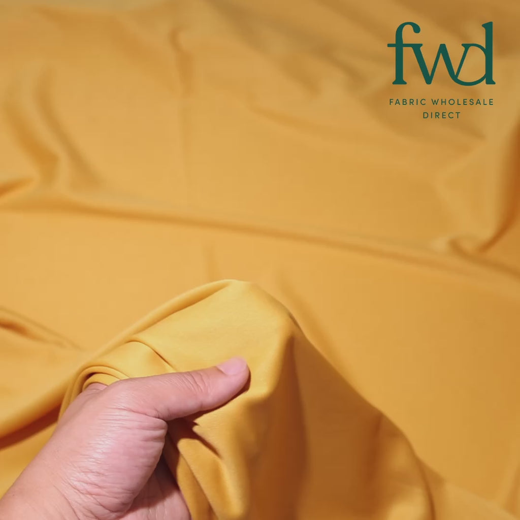 Polyester Interlock Knit Lining Fabric Gold Video|SV574590