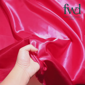 Polyester Charmeuse Satin (58/60 Inch) Fabric Magenta Video|SV571236