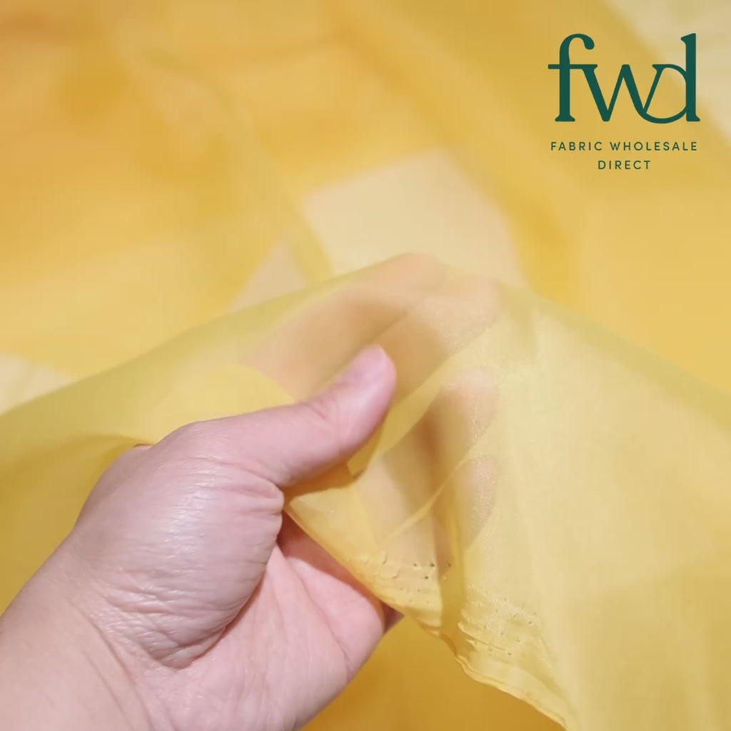 Sheer Voile (118 Inch) Fabric Sunflower Yellow Video|SV575242