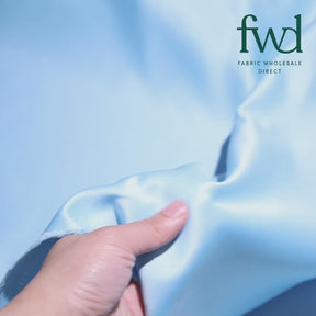 Matte Satin / Peau De Soie (120") Fabric Baby Blue Video|SV582970