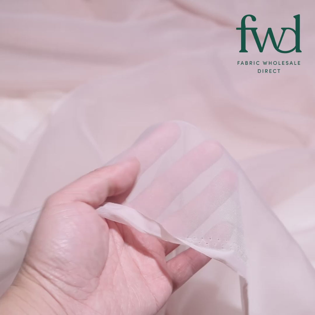 Sheer Voile (118 Inch) Fabric Rose Gold Video|SV576564