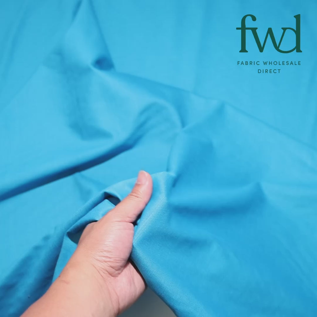 Lino Italiano Polyester Viscose Linen Fabric Turquoise Video|SV578450