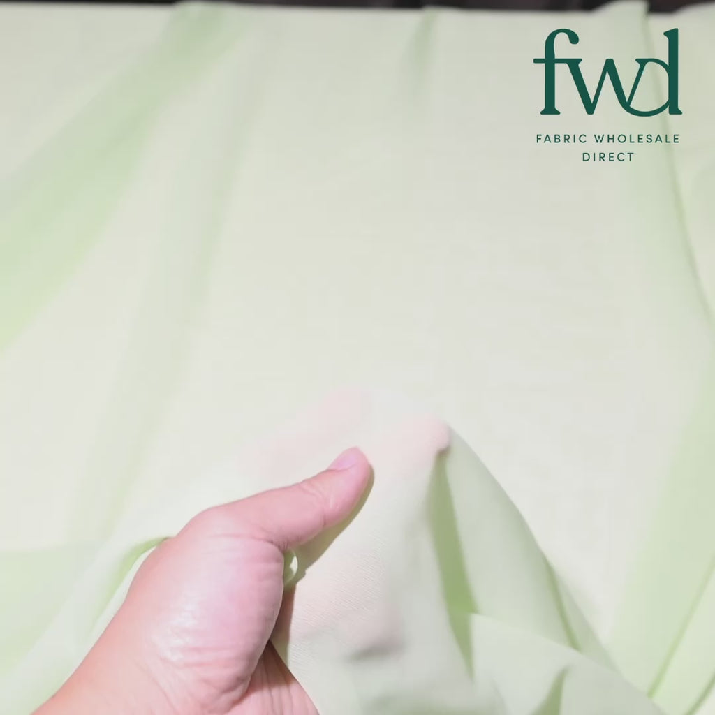 Polyester Chiffon (60 Inch) Fabric Mint Green Video|SV571066