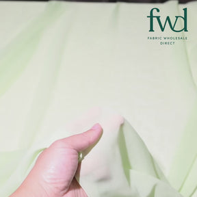 Polyester Chiffon (60 Inch) Fabric Mint Green Video|SV571066