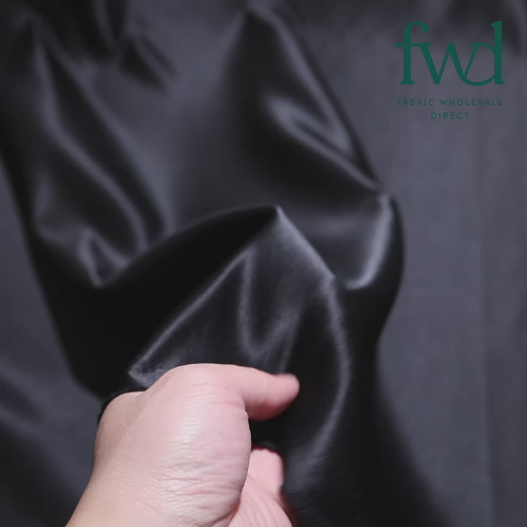 Matte Satin / Peau De Soie (120") Fabric Black Video|SV582964
