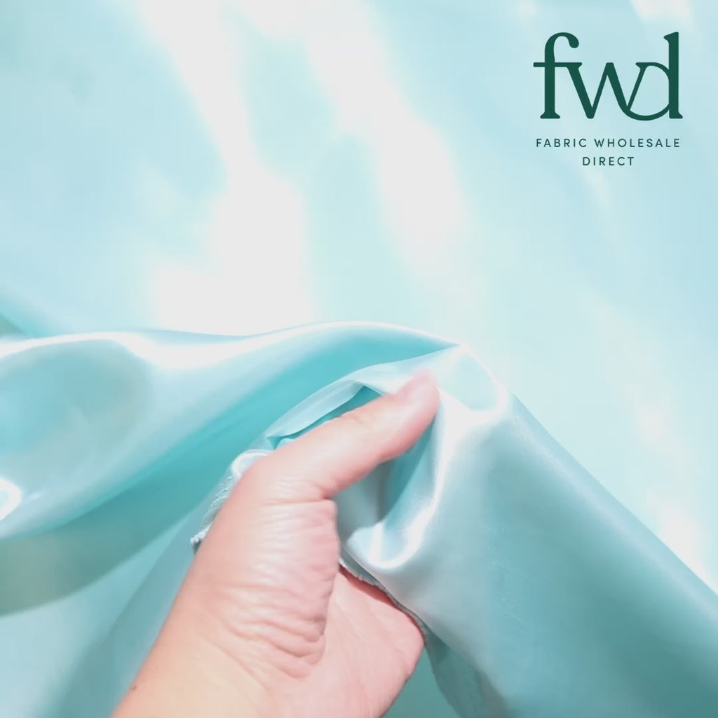 Polyester Charmeuse Satin (58/60 Inch) Fabric Seafoam Video|SV571230