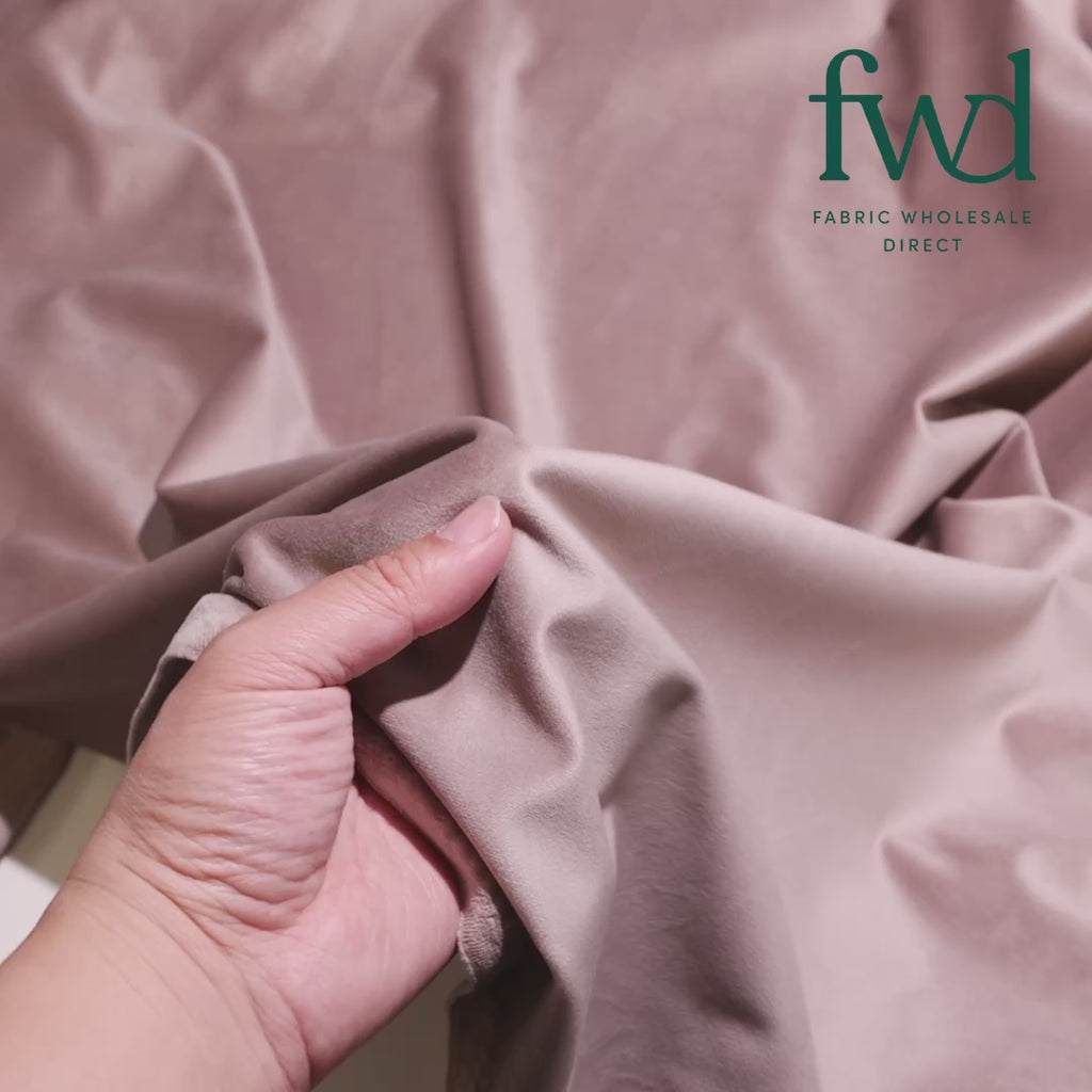 Upholstery Holland Flocking Velvet Fabric Taupe Video|SV582360