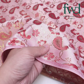 Floral Paisley Metallic Satin Jacquard