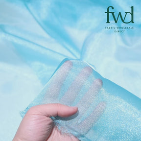 Crystal Organza (59/60 Inch) Fabric Turquoise Video|SV571268