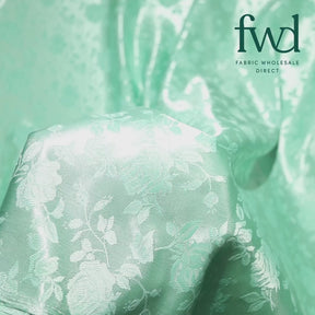 Rose Jacquard Satin Fabric Video SV579536 Mint