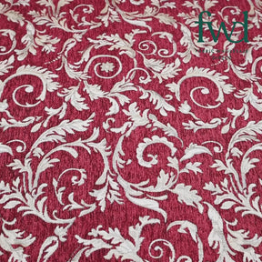 Floral Scroll Polyester Chenille Jacquard