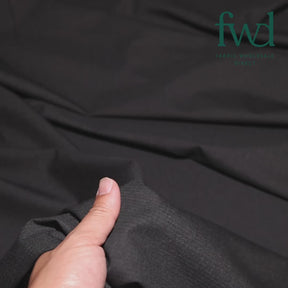 Pinstripe Polyester Viscose Wool-Look Suiting Fabric Charcoal Video|SV583347