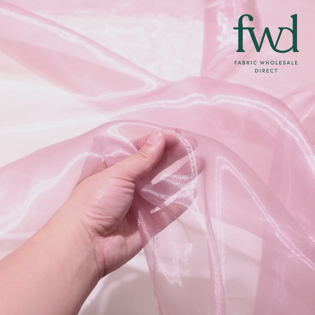 Princess Polyester Bridal Organza Fabric Champagne Video|SV582073