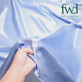 Polyester Charmeuse Satin (58/60 Inch) Fabric Sky Blue Video|SV571229