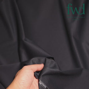 Pinstripe Stretch Polyester Viscose Wool-Look Twill Suiting Fabric Navy Blue Video|SV583334