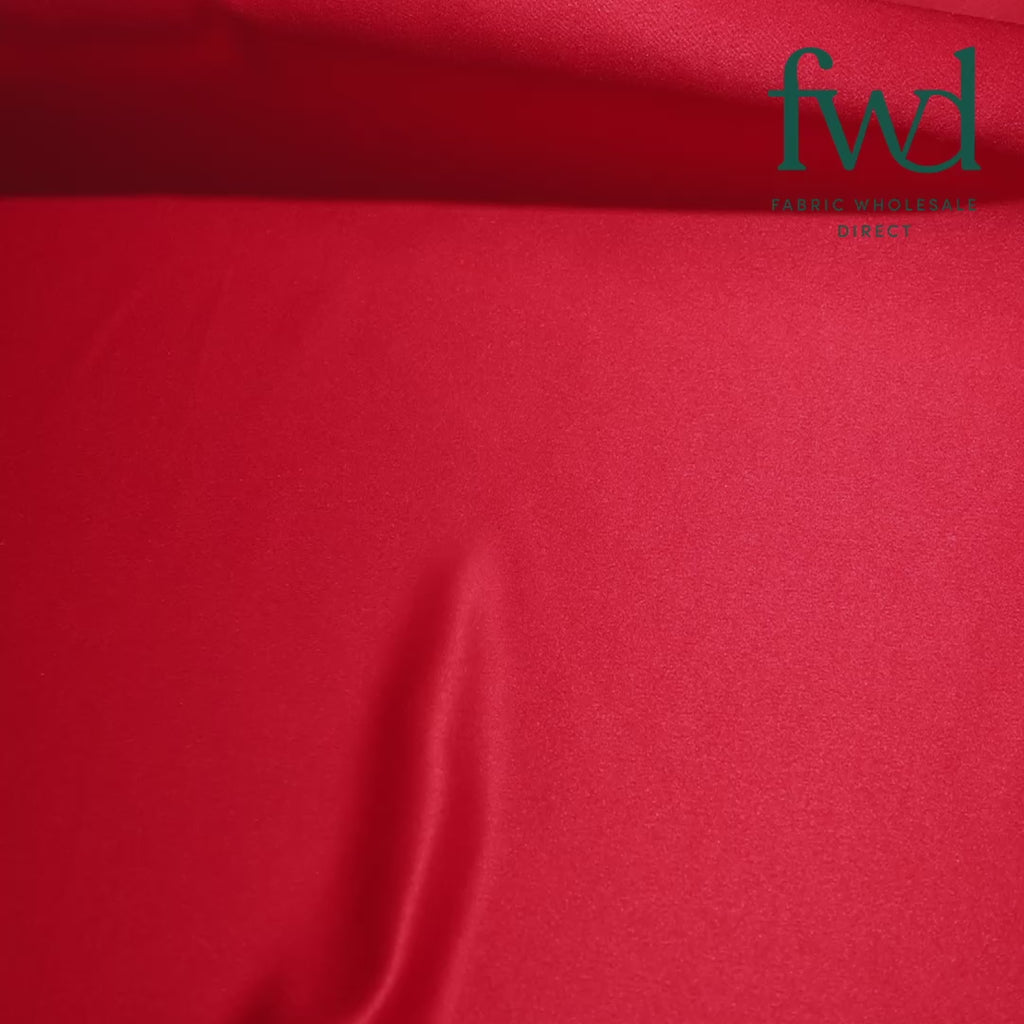 Matte Satin / Peau De Soie (120") Fabric Red Video|SV582965