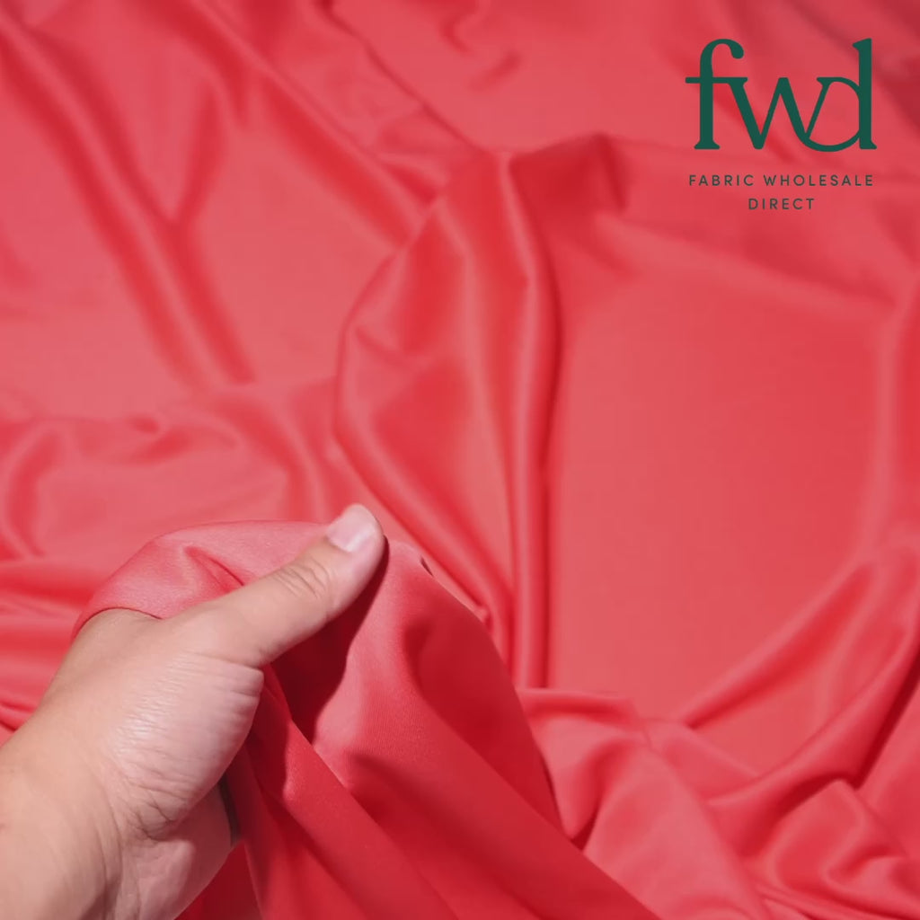 Polyester Interlock Knit Lining Fabric Coral Video|SV574598