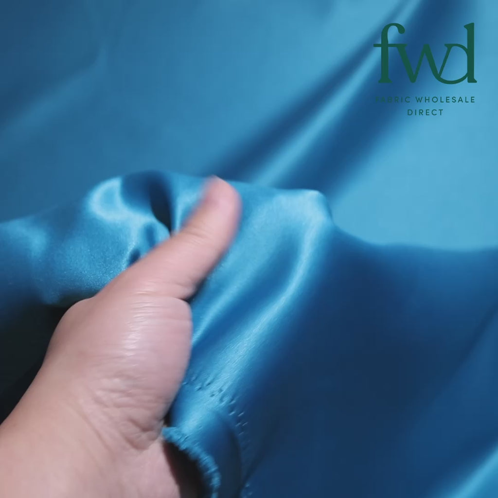 Matte Satin / Peau De Soie (120") Fabric Teal Video|SV582973