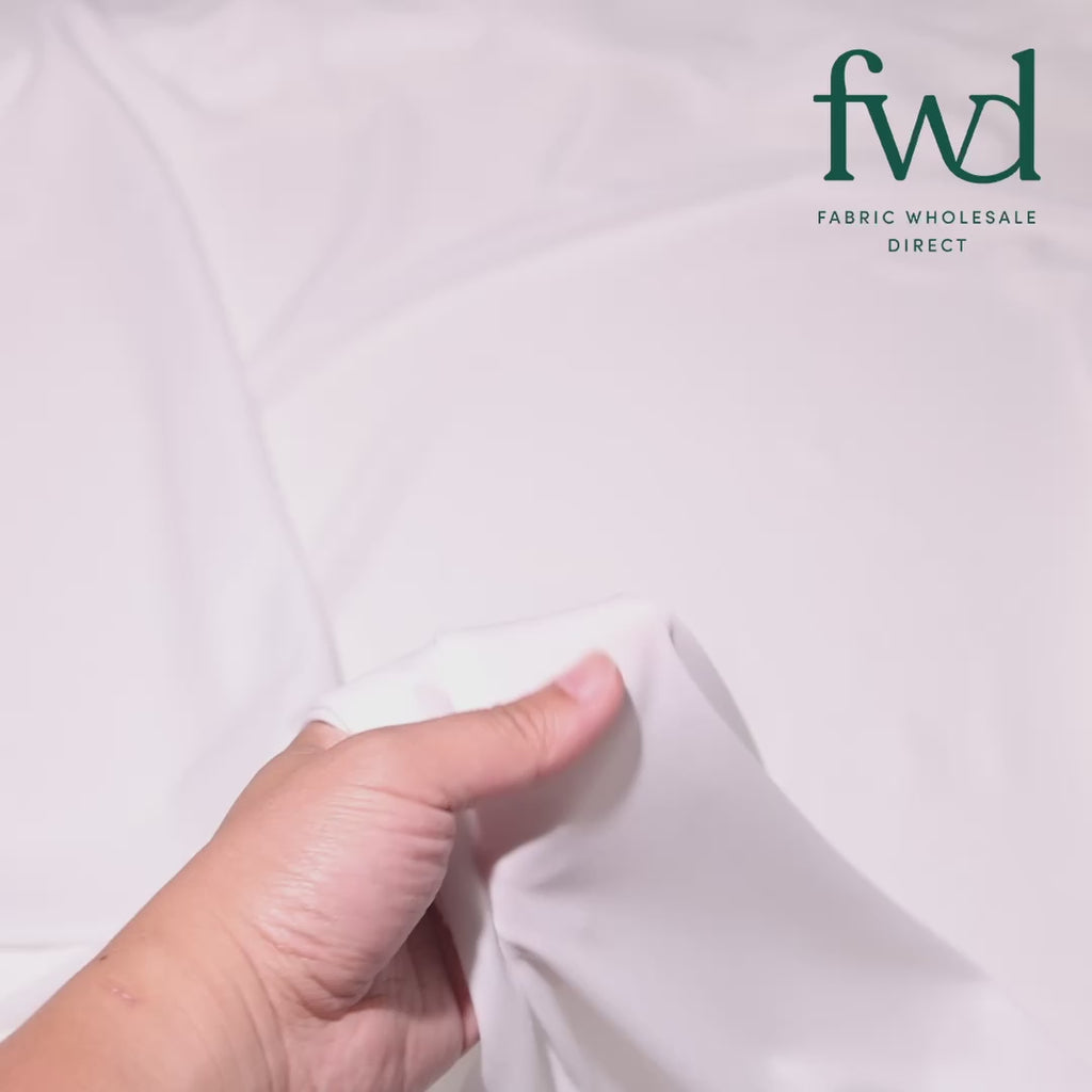 Polyester Interlock Knit Lining Fabric White Video|SV574587