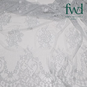 Leafy Chantilly Lace Fabric Silver Video|SV582674