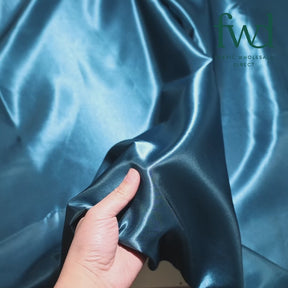 Polyester Charmeuse Satin (58/60 Inch) Fabric Teal Video|SV571241