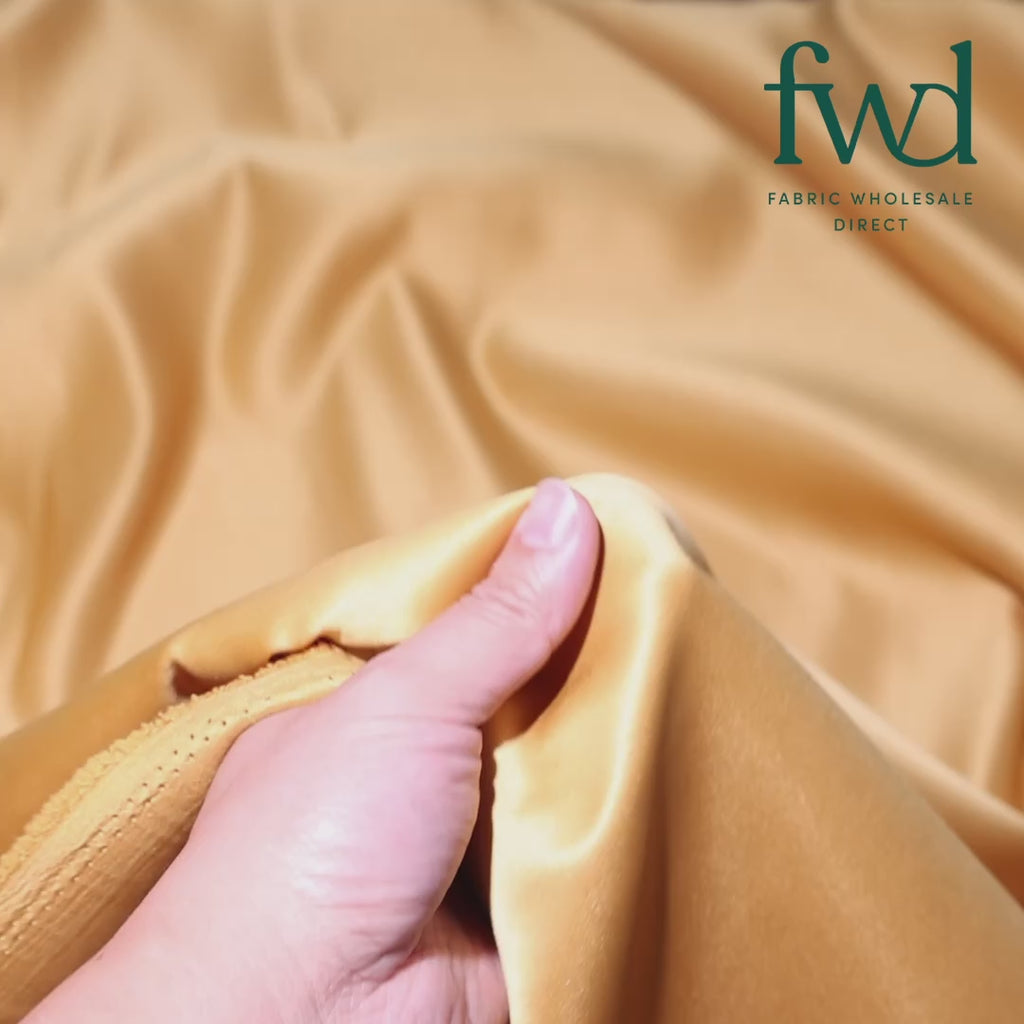 Matte Satin Peau De Soie (120") Fabric Gold Video|SV582967