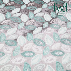 Autumn Leaf Extra Wide Metallic Upholstery Jacquard