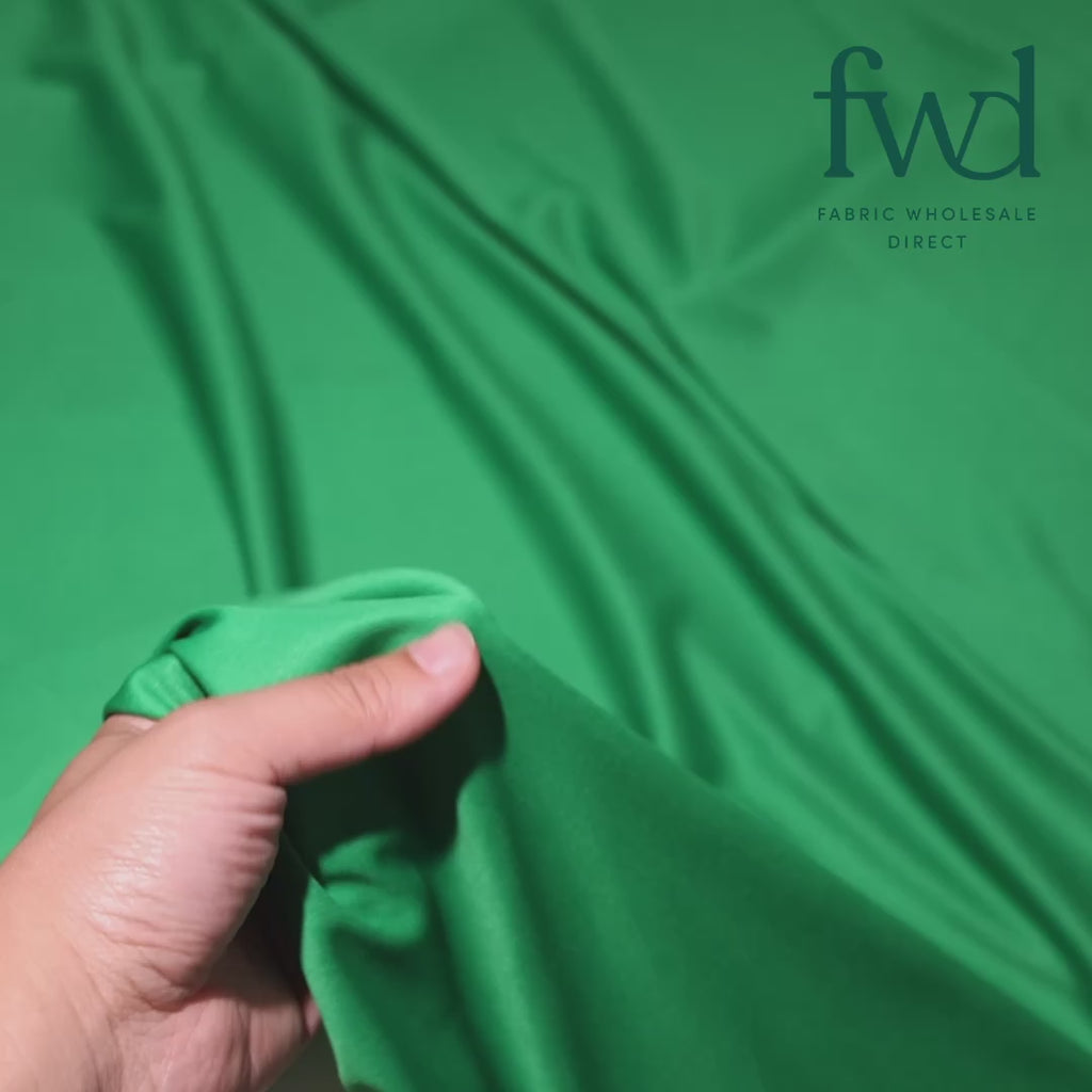 Polyester Interlock Knit Lining Fabric Kelly Green Video|SV574603