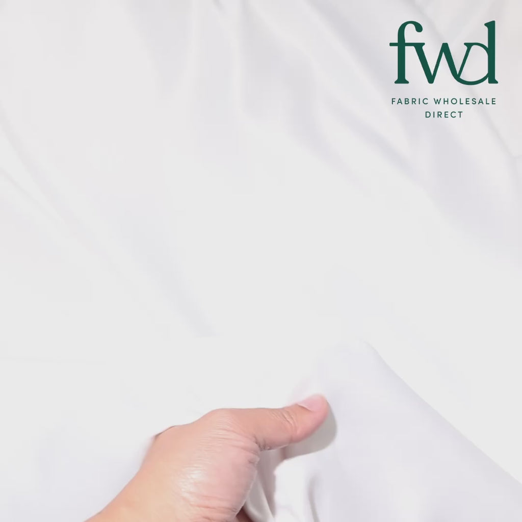 Matte Satin Peau De Soie (120") Fabric White Video|SV582962