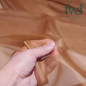 Sheer Voile (118 Inch) Fabric Coffee Video|SV570968