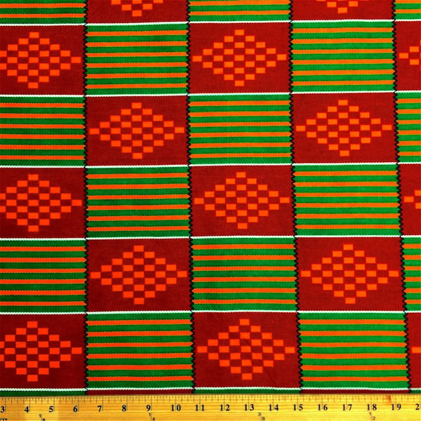 Kente African Print (19002-3) Fabric