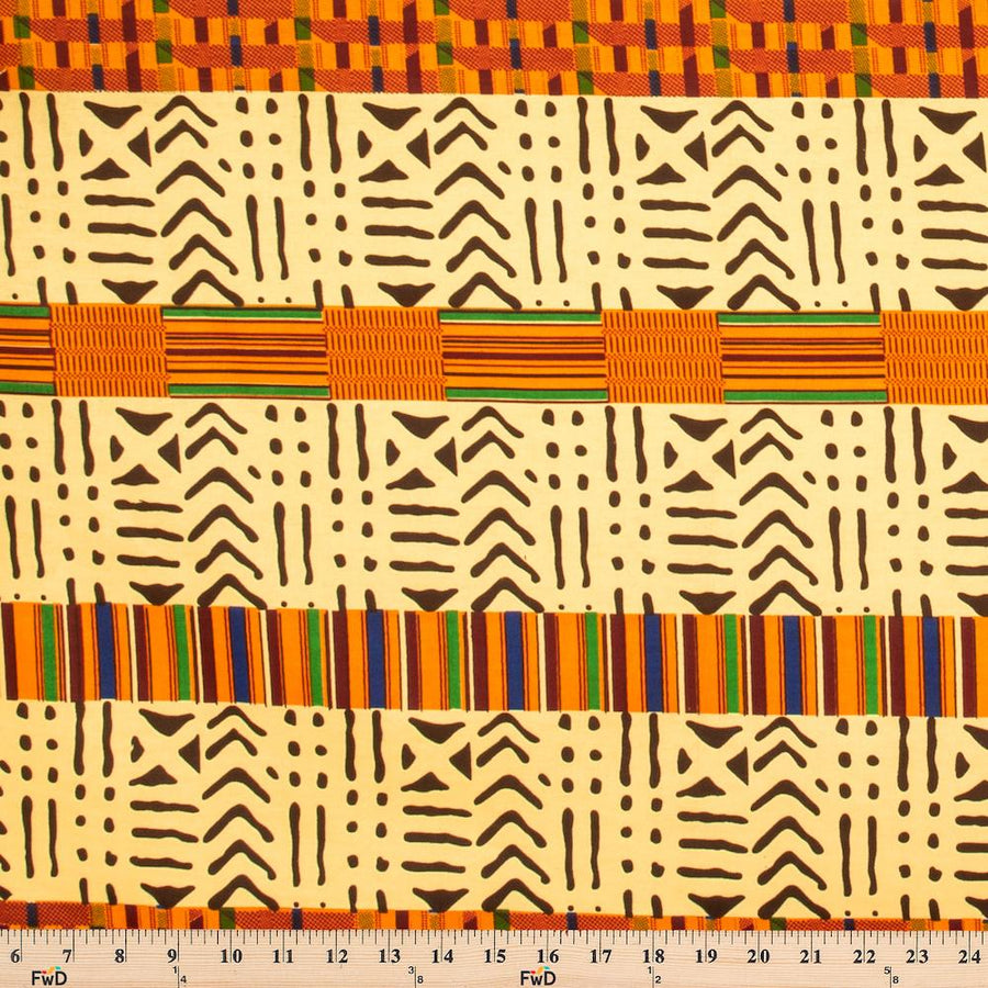 Kente African Print (19009-1) Fabric 100% Cotton 44 inches $4.99/Yard