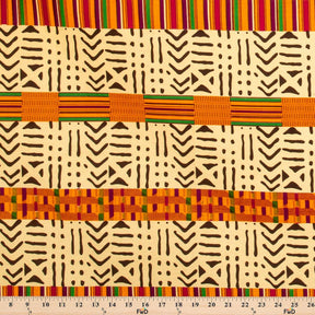 Kente African Print Fabric Cotton Print 44'' Wide Sold by The Yard (19006-2)