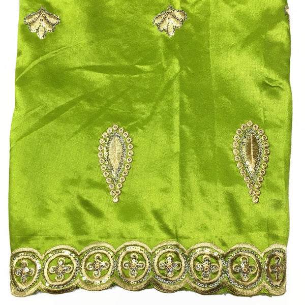 Majestic African George Taffeta - Limegreen Fabric