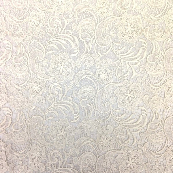 Ivory Sunflower Guipure French Venice Lace Fabric