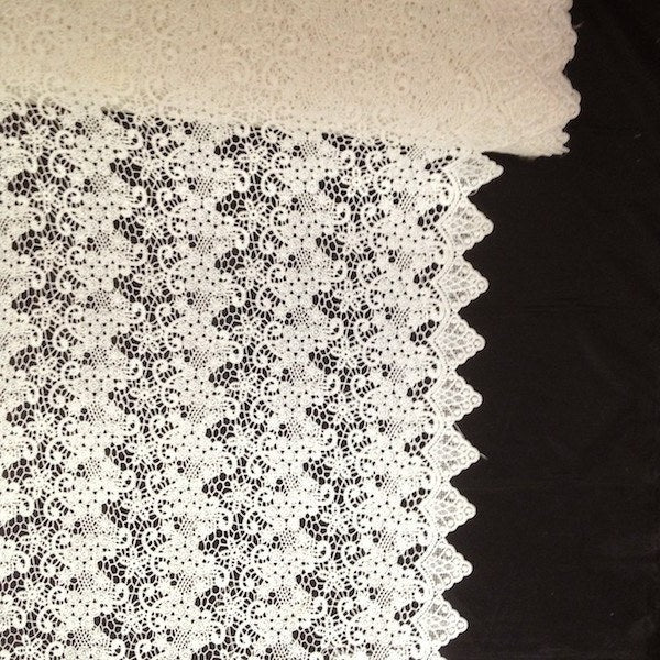 Ivory Berry Guipure French Venice Lace Fabric