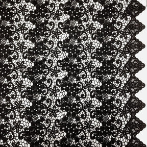 Black Berry Guipure French Venice Lace Fabric