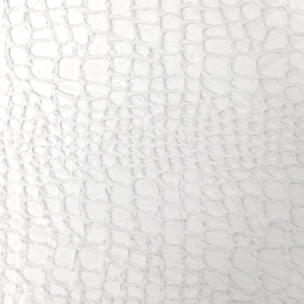 Reptile Optic White Faux Fur Fabric