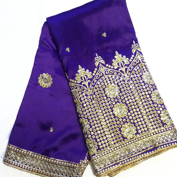 Grandeur African George Taffeta - Purple Fabric