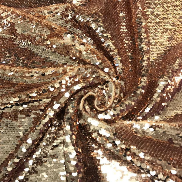 All-Over Sequins Mermaid Scale on Stretch Mesh Fabric