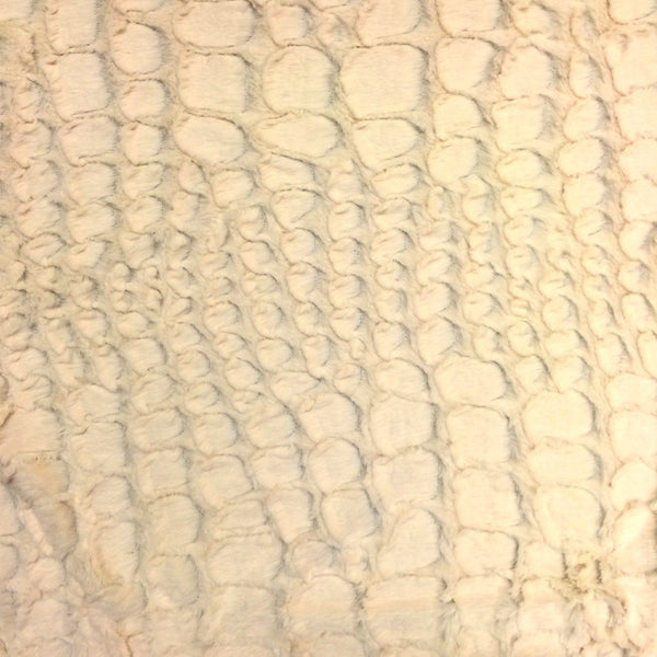 Reptile Ivory Faux Fur Fabric