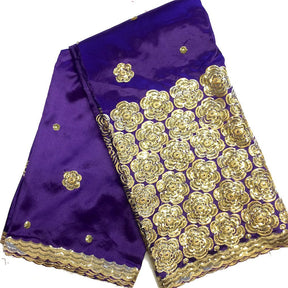 Floret African George Taffeta - Purple Fabric