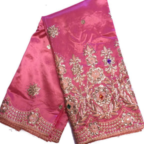 Noble African George Taffeta Studded - Pink Fabric