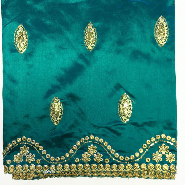 Imperial African George Taffeta - Teal Fabric