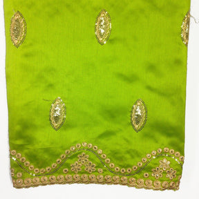 Imperial African George Taffeta - Lime Green Fabric