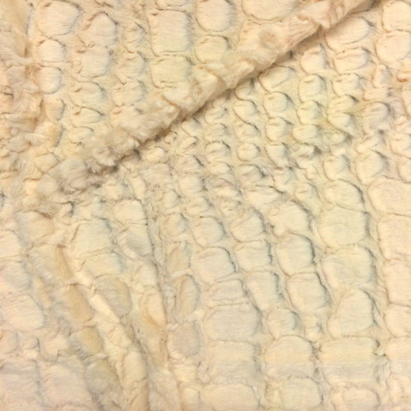 Reptile Ivory Faux Fur Fabric