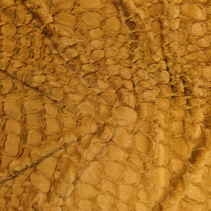 Faux Fur Fabric Reptile Rust 60