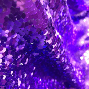 All-Over Sequins Mermaid Scale on Stretch Mesh Fabric